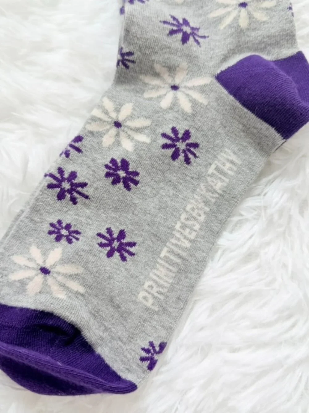 NWT Novelty Daughter Gift Socks Purple Floral Women’s One Size